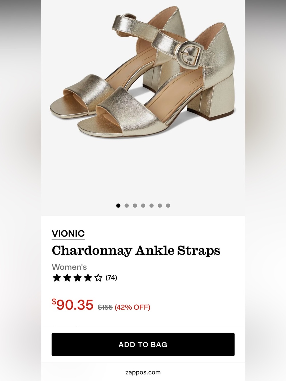 Vionic Metallic Silver Block Heel Sandals - Picture 12 of 12